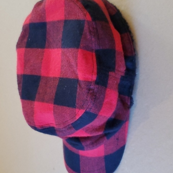 Preppy Peter Grimm Buffalo check cadet hat black fleece lining. One size - Picture 2 of 7